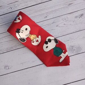 Peanuts Snoopy Joe Cool Charles Schulz Comic‎ 100% Silk Tie Vintage Retro 70s